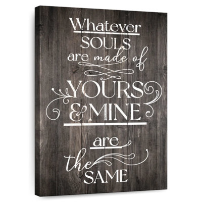 Tergel Your Soul And Mine Typography