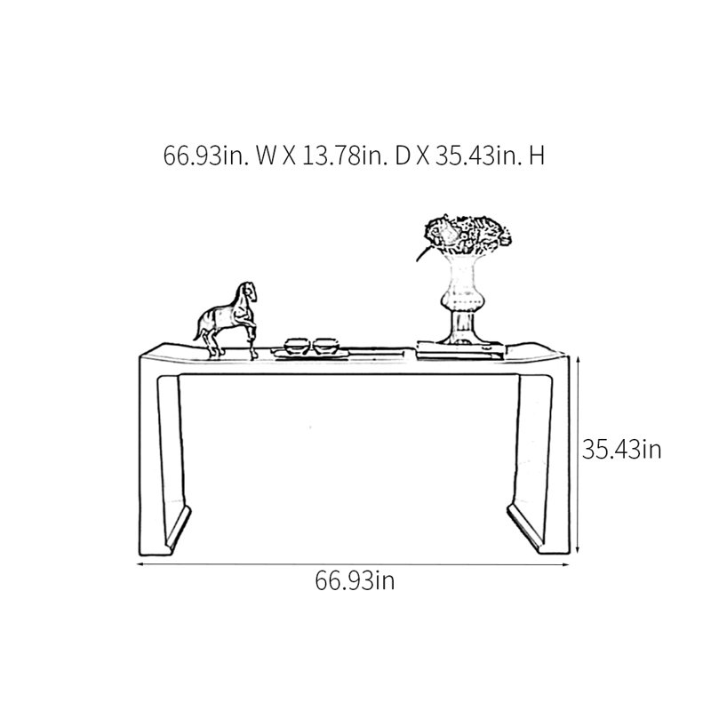 Console Modern Minimalist Art, H 35,43 po x l 66,93 po x P 13,78 po