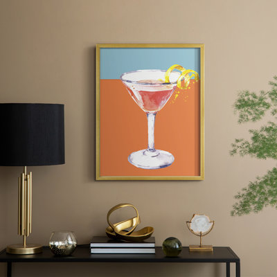Neon Cosmo, reproduction encadrée - bois massif