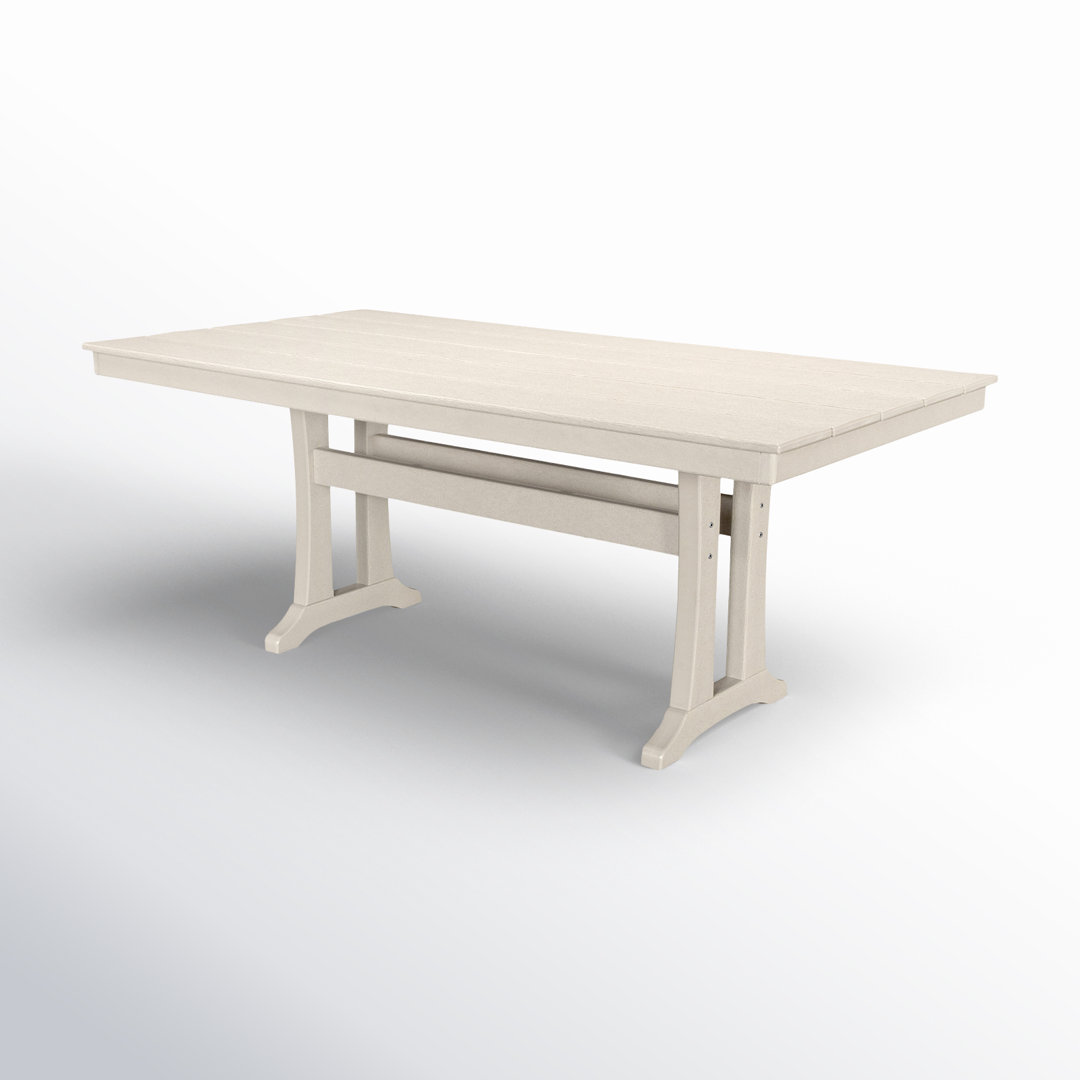 POLYWOOD Farmhouse Trestle 37.75" x 72.25" Dining Table POLYWOOD® 