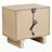 Beige Oak 2-Drawer Nightstand Bedside Table