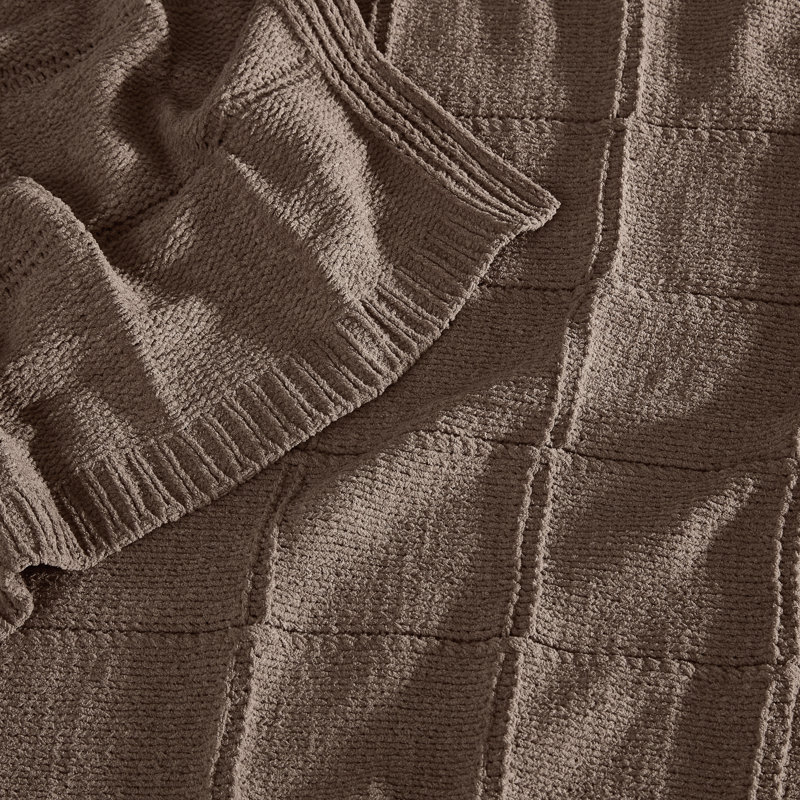Jeté en tricot Brookille Brooklyn Loom, Mushroom