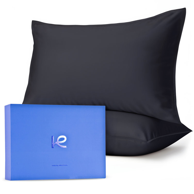 100% Viscose from Bamboo Pillowcases Only, 300 Thread Count, Hidden Zipper, Cooling Breathable, Bedding Pillow Covers for Hot Sleepers - Gift-Ready Packaging, PACK OF 2 (Coastal Blue)