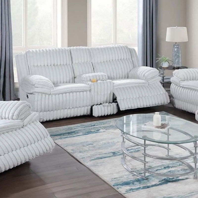 Causeuse inclinable avec boîte de rangement Living, Gris clair