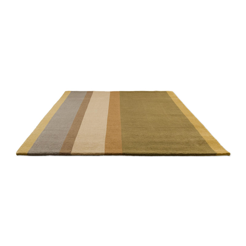 Hand Tufted Wool Striped Area Rug in Earth, Rectangle 6'7" x 9'2"