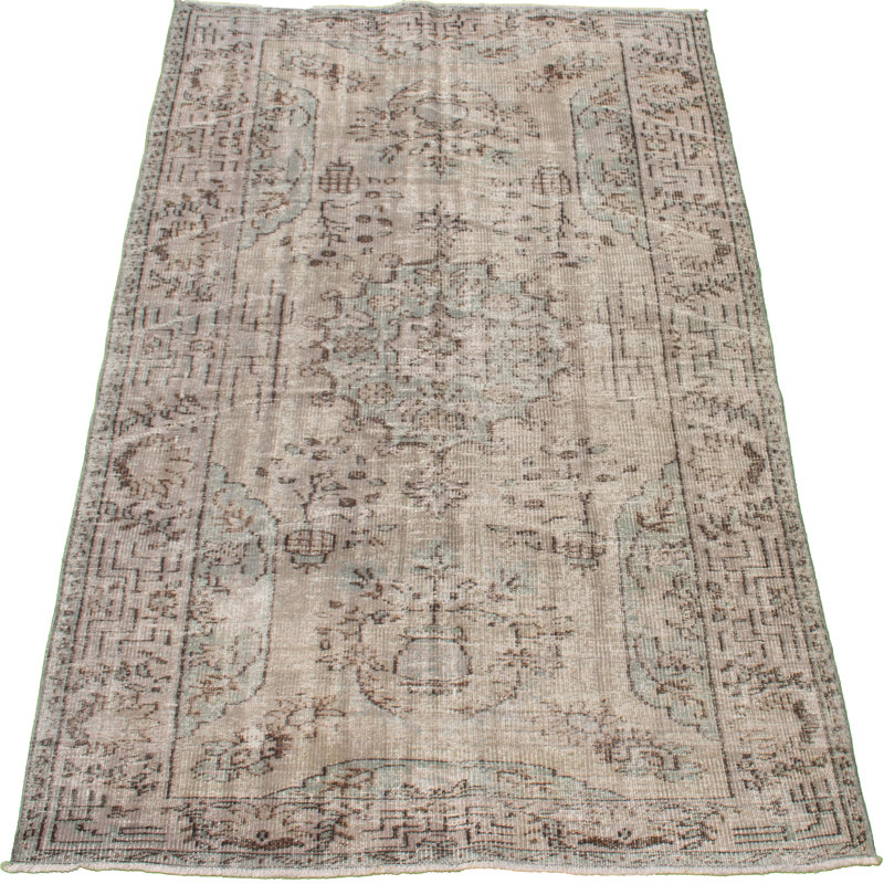 Tapis unique en laine gris New Age 5 pi 4 po x 8 pi 5 po Hawkinson
