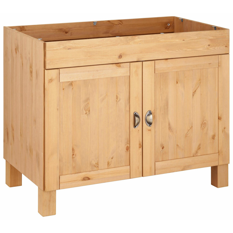 Scoville 100cm Single Bathroom Vanity Base Only, Stain Wax