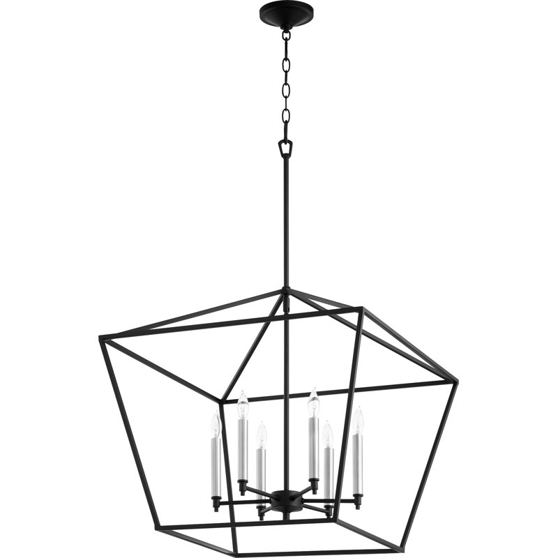 Lustree 6 lumières lanterne Arletta, Noir