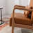 Lyon 25.78" Wide Mid Century Faux Leather Accent Chair with an Extra Pillow(Set of 5)-111088714