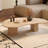 Natural cave stone cream style coffee table