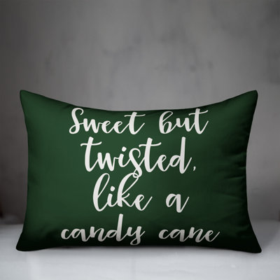  Sweet But Twisted Like a Candy Cane Lumbar Pillow