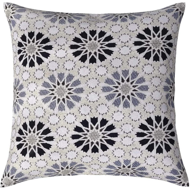Alodie Geometric Square Cushion Cover, Grey