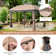 12 pi. L 10 pi. D Pavillon de jardin en acier