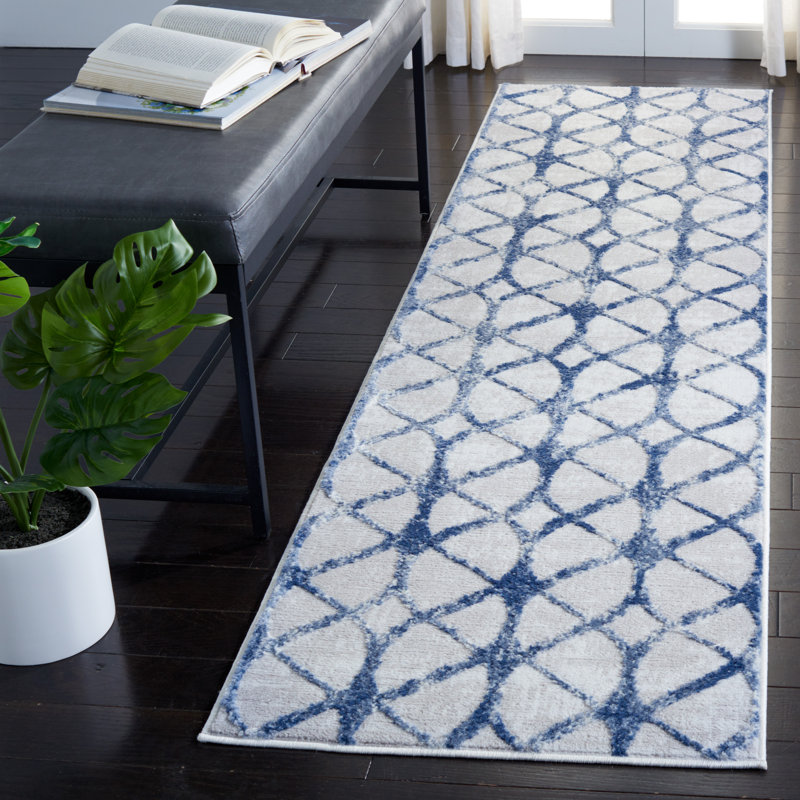Percentie 700 Performance Geometric Rug, Runner 2'2" x 12'