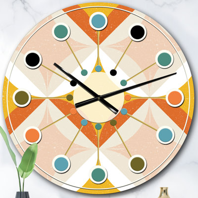 Horloge murale rétro Mid-Century