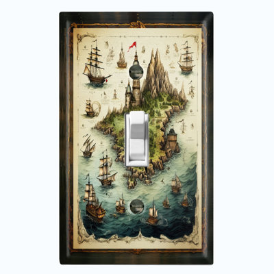 Nautical Themed 1 - Gang Toggle Light Switch Standard Wall Plate