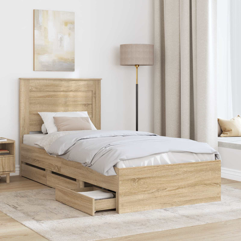 Bed Frame, Small Single (2'6), Sonoma Oak