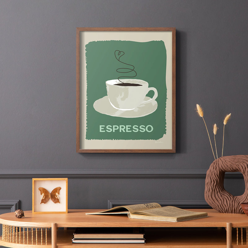 «Modern Coffee IV», reproduction encadrée - bois massif, Brun, H 28 po x l 22 po