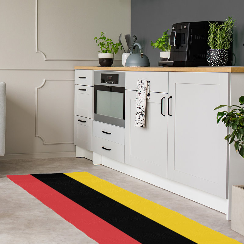 Tapis de zone rouge/noir, Tapis de couloir 2 pi 6 po x 8 pi