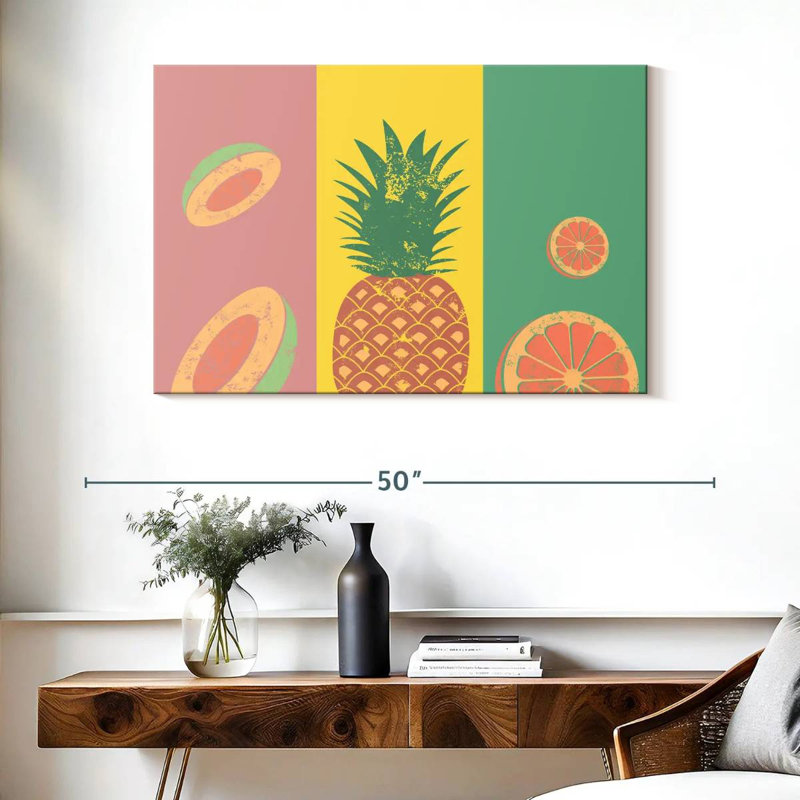 Soft Pastel Fruits, 26" H x 39" W
