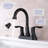 2-Handle 4-Inch Oil Rubbed Bronze Bathroom Faucet, Bathroom Vanity Sink Faucets With Pop-Up Drain And Supply Hoses-121292222