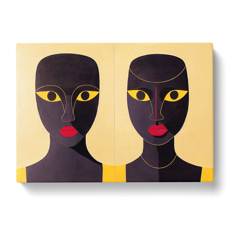 Two Women Abstract Vol.3 - Wrapped Canvas, 35cm H x 50cm W x 3cm D