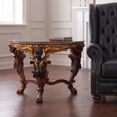 Louis XIV Glass-Topped Coffee Table