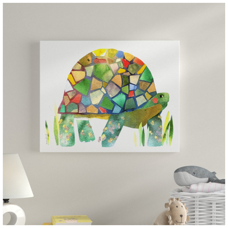 Art de la tortue découpée, Toile tendue, H 30 po x l 24 po
