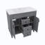 36 po Ensemble de meuble-lavabo autoportant avec comptoir intégré en céramique brillante-114249069