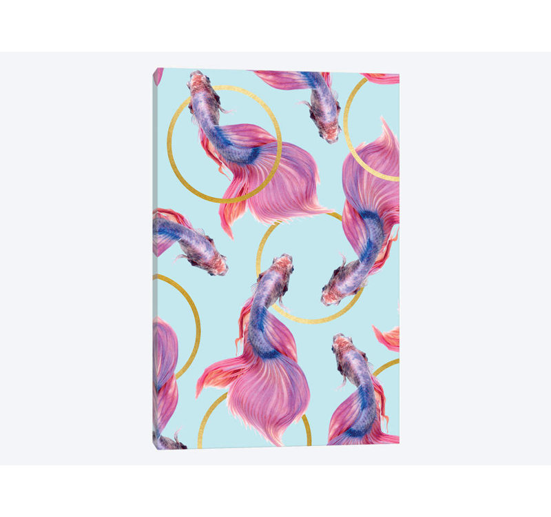 « hula cerceaus », impression sur toile, H 60 po x l 40po x P 1,5 po, Toile tendue, Pas de tapis