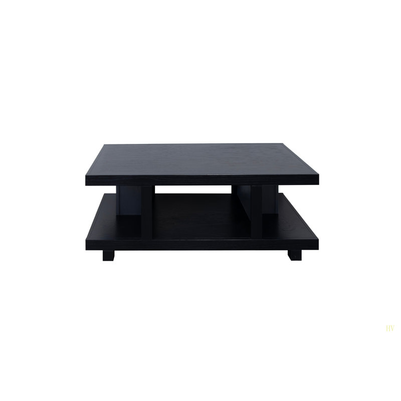 Table basse Laurel Canyon 49 po, aucun assemblage requis, Noir