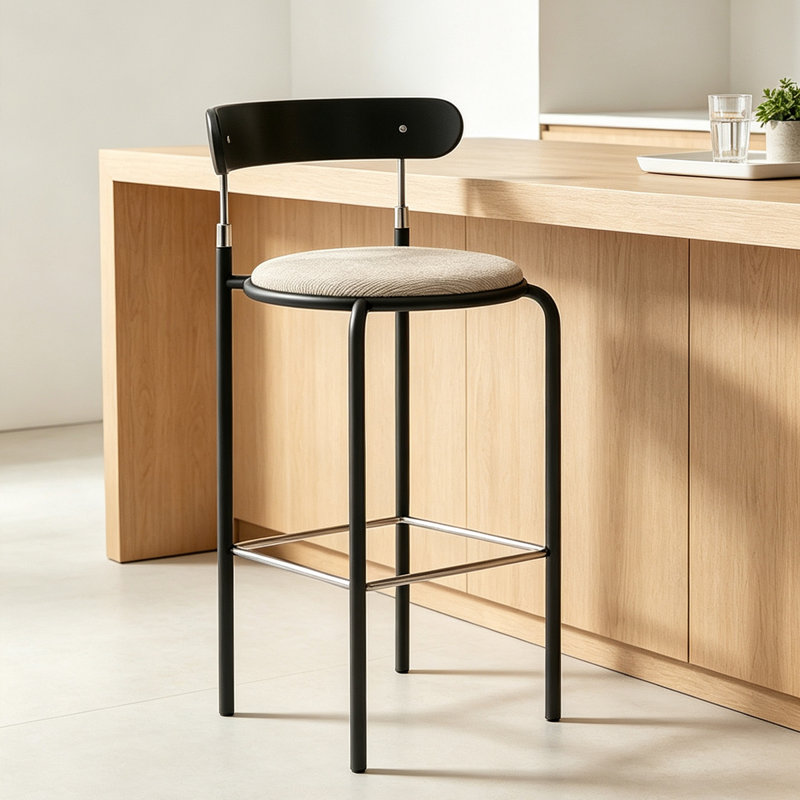 Chaise d'appoint à dossier bas beige (ensemble de 2), Beige