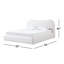Lit rembourré Elena en lin vanille-103976341