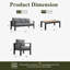  Ensemble de meubles d'extérieur en aluminium avec table basse, ensembles de conversation de patio moderne pour porche, cour arrière-876502250