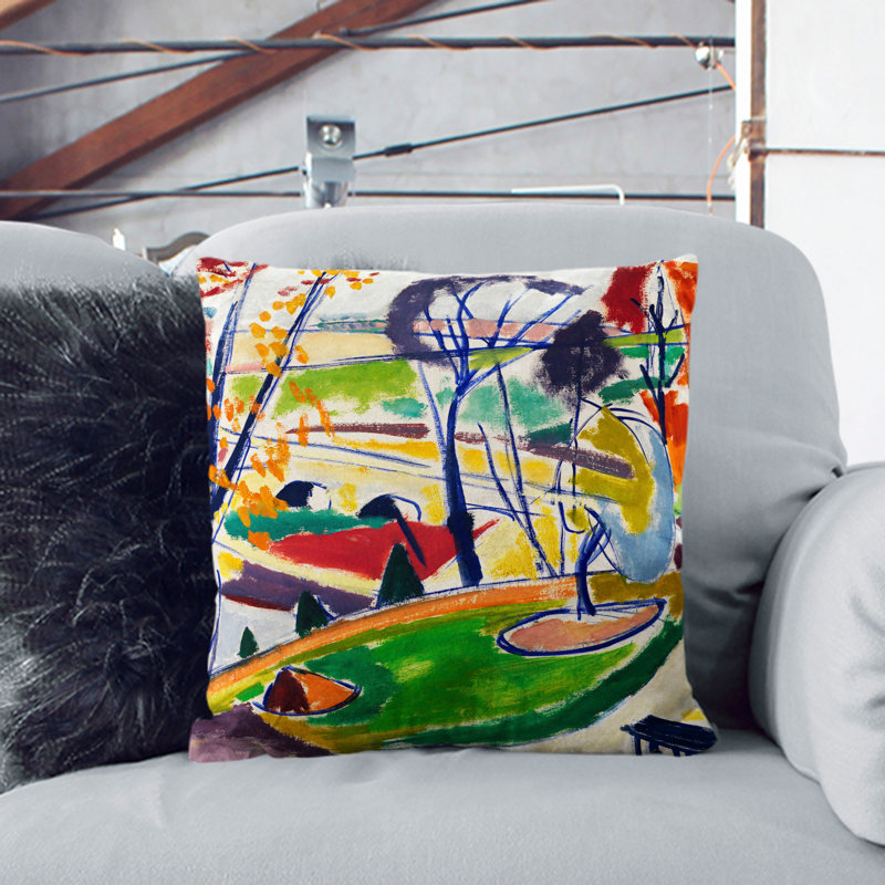Landscape View Square Throw Cushion, 55cm H x 55cm W x 20cm D