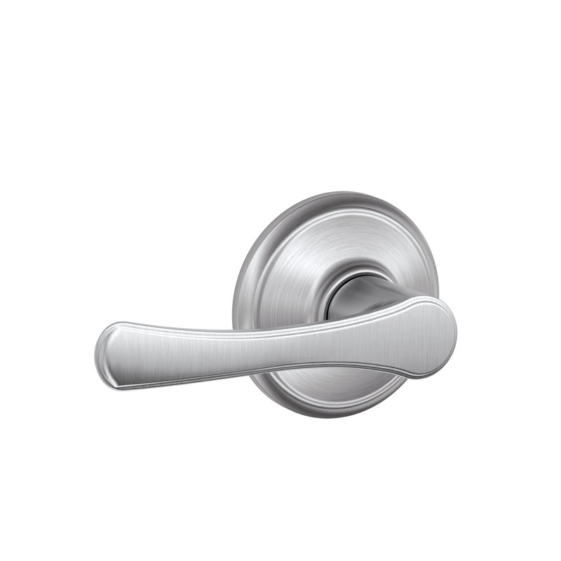 Avila Lever Hall and Closet Lock, Satin Chrome