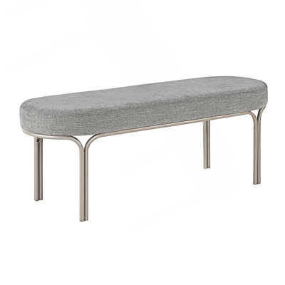 Sleek Design Bench With Metal Legs