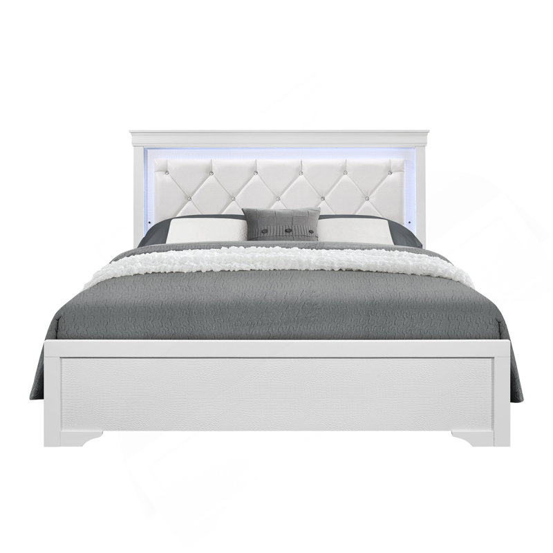 ENSEMBLE DE CHAMBRES 5 PCS, Blanc, Grand lit