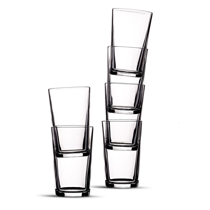 Duralex Unie 11.5 Ounce Clear Glass Drinkware Tumbler Drinking Glasses