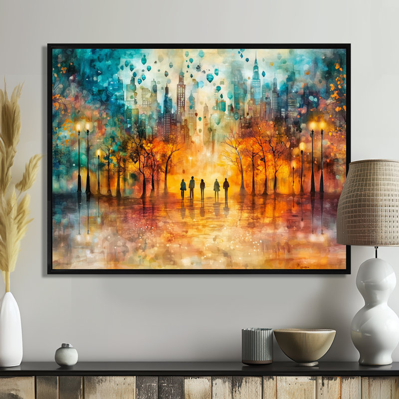 «Modern Evolve New York City Cityscape III», art mural moderne transitionnel abstrait, H 30 po x l 40 po, Black