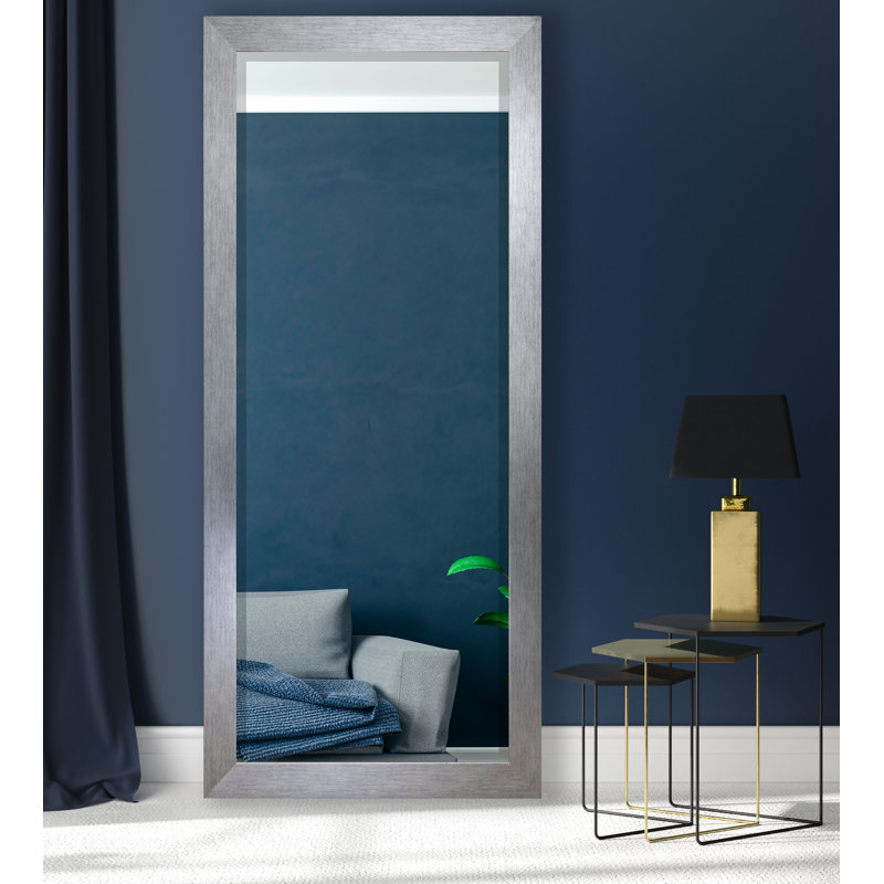 Henslee Mirror, Brushed Silver, 71" H x 30.5" W