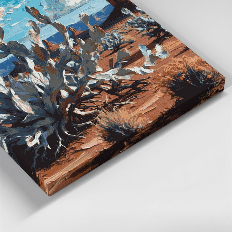 «Southwestern Plants Sagebrush», art mural sur toile brun, H 20 po x l 30 po