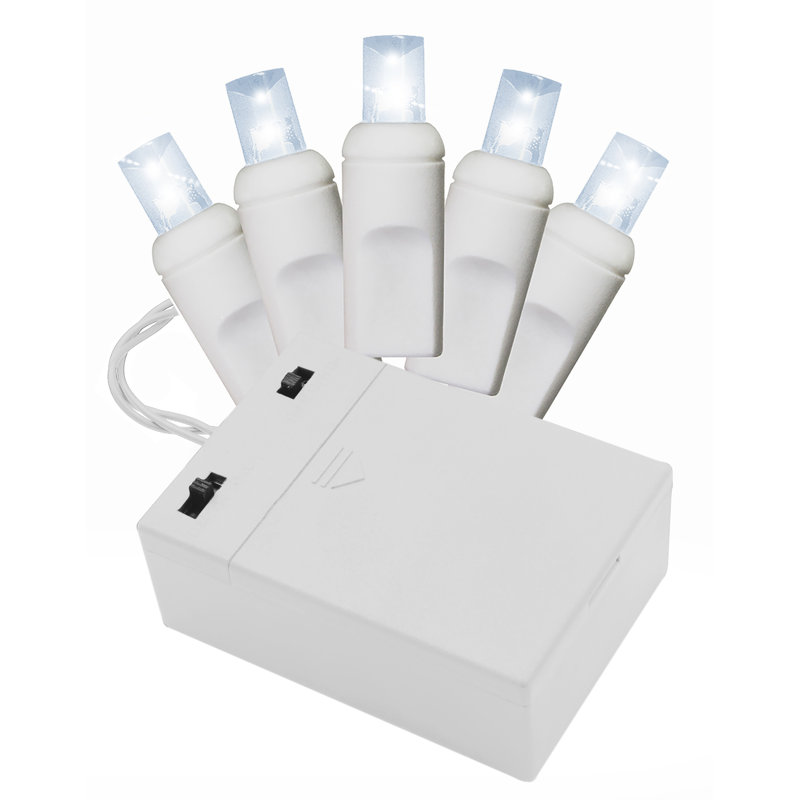50 Light LED String Light, Pure White, White