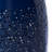 Navy Blue Barrel-Shaped Metal Side Table (Lace-Cut)-66878246
