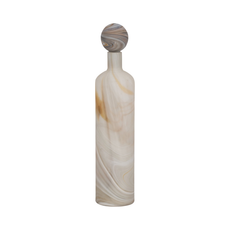 Bouteille en verre Nilda Sutton, 20", Ivoire ivoire