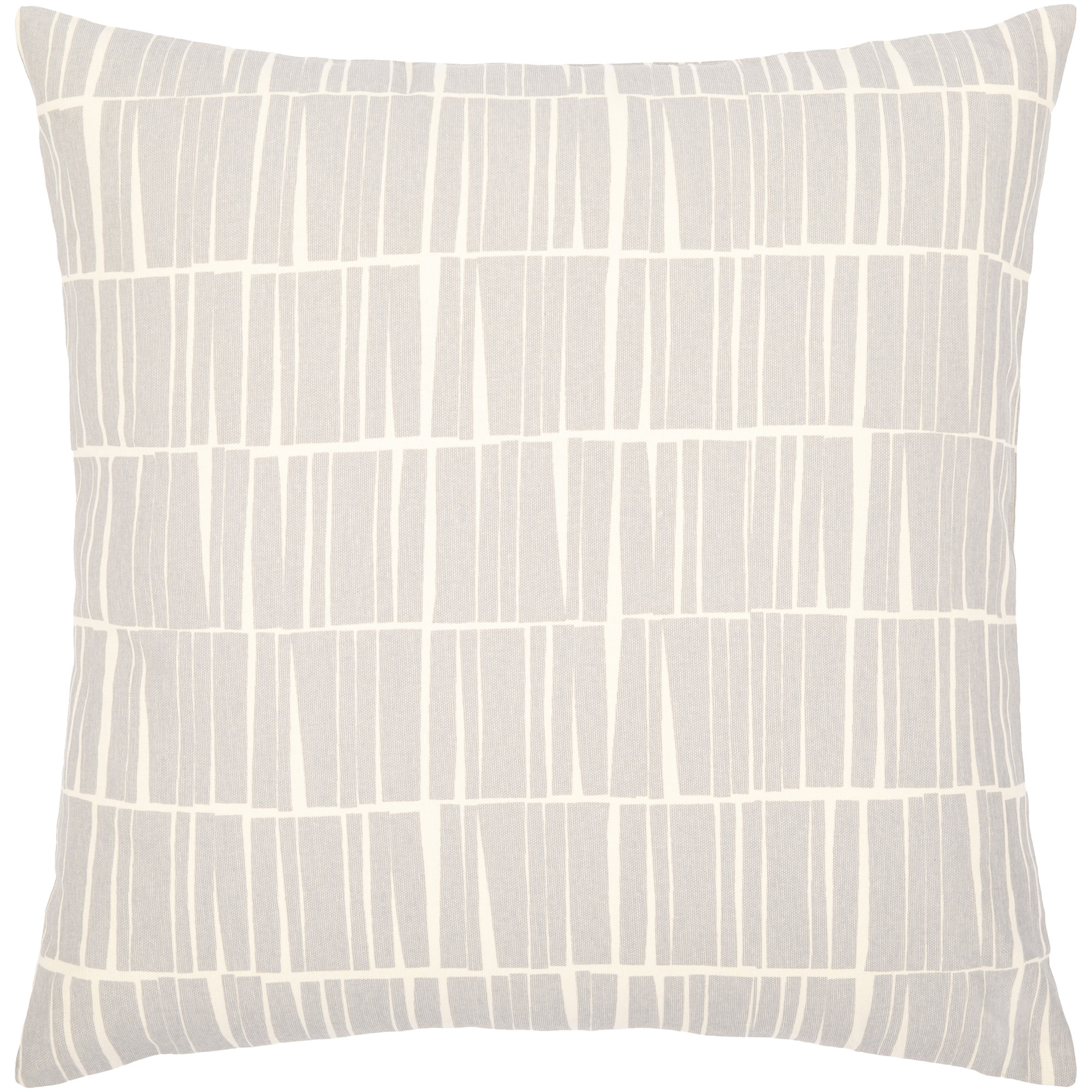 Lisi Cotton Pillow Cover, 18" x 18", Medium Gray/Beige