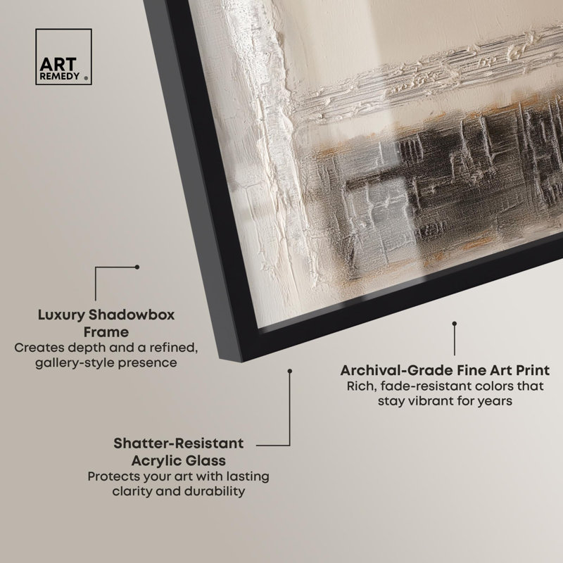 «Lintel of Time III Boho Art Shadowbox Print» par Art Remedy, Noir, H 21 po x l 17 po
