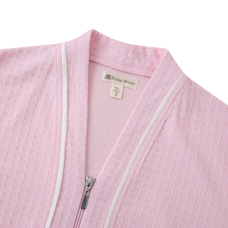 Kendric Mid-Calf Bathrobe with Pockets, XXL, Pink