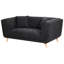 Sofa 2 Seater Temira Fabric Black