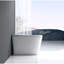 Toilette de luxe avec eau chaude, siège chauffant - Fonctionnement et fonction du capteur de pied intelligent blanc